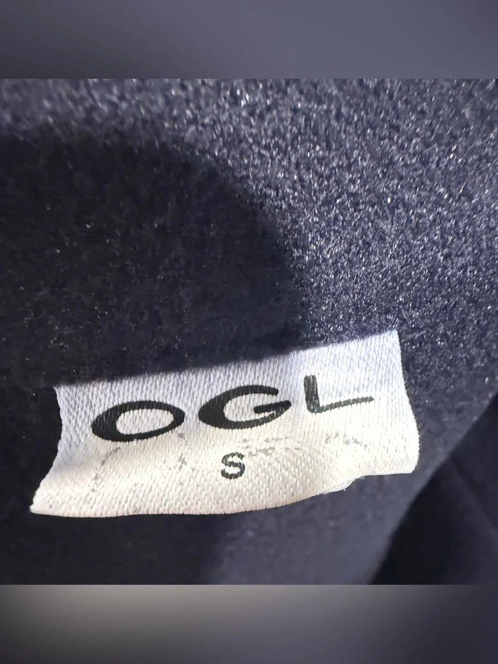 OGL Navy Cropped Zip Front Jacket Size Small | Minimalist Collared Jacket | - Picture 7 of 9